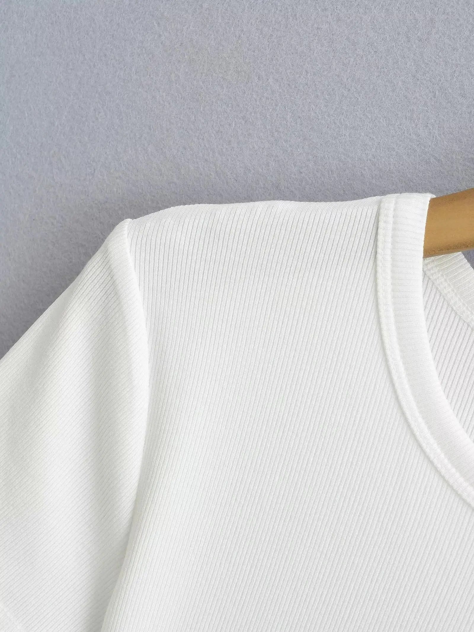 Summer Short Sleeve V-neck Rib Knitted Bodysuits Women Elastic Slim Black White Top Jumpsuits