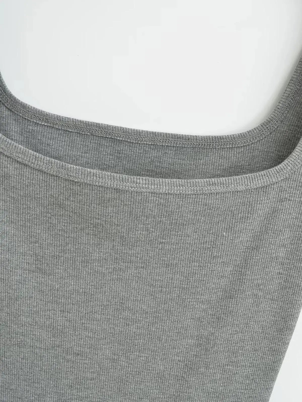 Summer Short Sleeve Square Neck Rib Knitted Bodysuits Women Elastic Slim Black White Top Jumpsuits