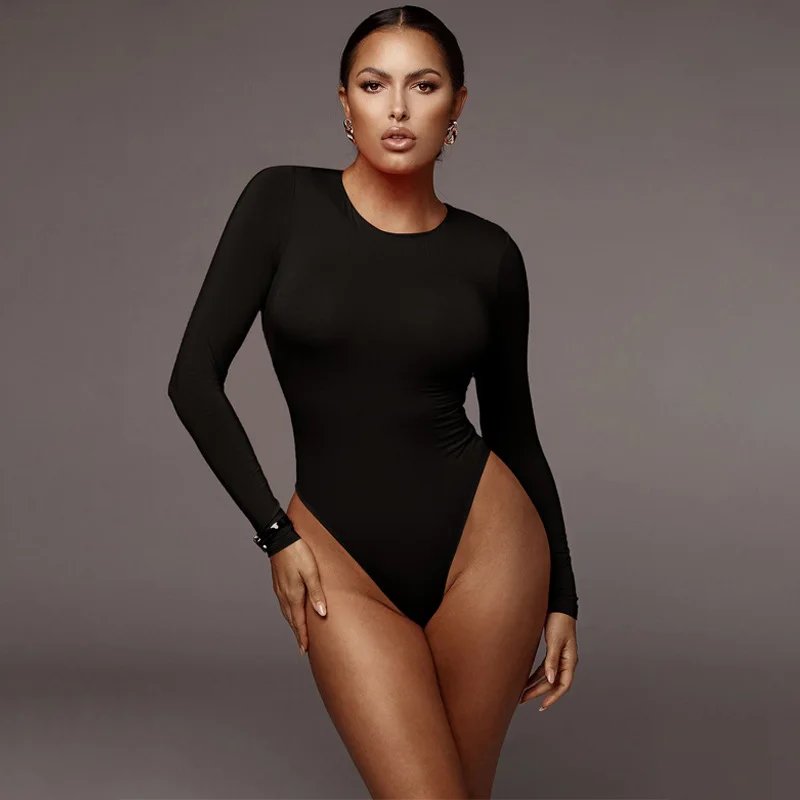 O Neck Long Sleeve Solid White Sexy Bodysuit Women Black Autumn Winter Body Top Gray Casual Lady Streetwear Bodysuits O Neck Long Sleeve Solid White Sexy Bodysuit Women Black Autumn Winter Body Top Gray Casual Lady Streetwear Bodysuits