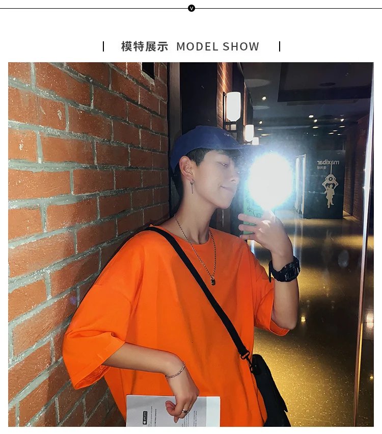 ExtFine 210GSM 100% Cotton T-shirts For Men 2023 Oversized Basic T Shirt Drop-Shoulder Tshirt Streetwear Tops Tee K2Y