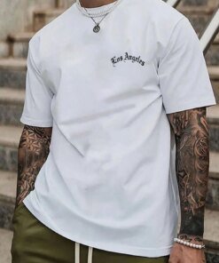 Summer Short-sleeved T-shirt Men's New Short-sleeved Men's Printed Round Neck T-shirt Trend Versatile Casual Tops Men's T-shirt