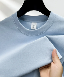 100% pure cotton summer high-end brand men's short sleeve round neck fashionable style half sleeved top breathable T-shirt