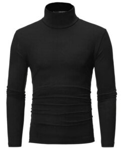 Alternative view of Thermal Underwear Tops Men Winter Clothes Thermal Shirt Autumn Men's Winter Tights High Neck Thin Slim Fit Long Sleeve T-shirt