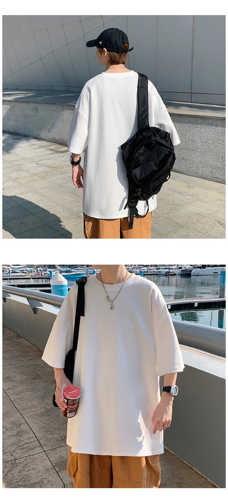 Oversized Summer Short Sleeve Men's T Shirt New Fashion Solid Loose O-Neck T Shirts Mens Cotton Hip Hop Streetwear Top Tees 5XL Oversized Summer Short Sleeve Men's T Shirt New Fashion Solid Loose O-Neck T Shirts Mens Cotton Hip Hop Streetwear Top Tees 5XL