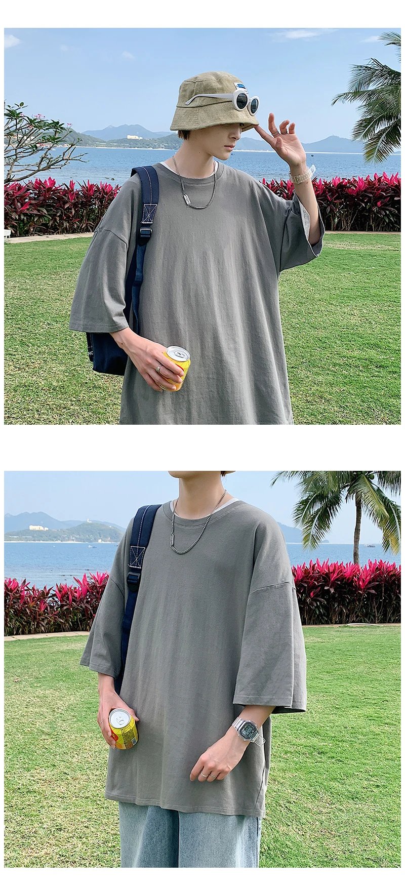 Oversized Summer Short Sleeve Men's T Shirt New Fashion Solid Loose O-Neck T Shirts Mens Cotton Hip Hop Streetwear Top Tees 5XL Oversized Summer Short Sleeve Men's T Shirt New Fashion Solid Loose O-Neck T Shirts Mens Cotton Hip Hop Streetwear Top Tees 5XL