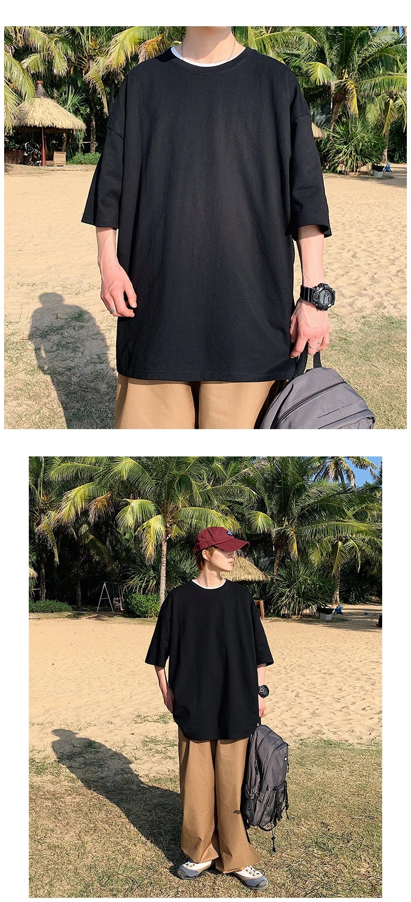 Oversized Summer Short Sleeve Men's T Shirt New Fashion Solid Loose O-Neck T Shirts Mens Cotton Hip Hop Streetwear Top Tees 5XL Oversized Summer Short Sleeve Men's T Shirt New Fashion Solid Loose O-Neck T Shirts Mens Cotton Hip Hop Streetwear Top Tees 5XL