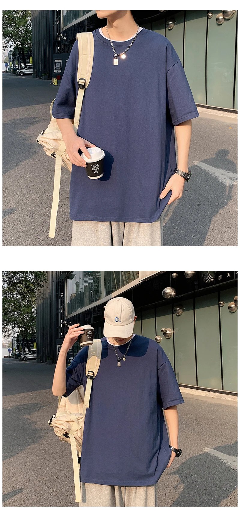 Oversized Summer Short Sleeve Men's T Shirt New Fashion Solid Loose O-Neck T Shirts Mens Cotton Hip Hop Streetwear Top Tees 5XL Oversized Summer Short Sleeve Men's T Shirt New Fashion Solid Loose O-Neck T Shirts Mens Cotton Hip Hop Streetwear Top Tees 5XL