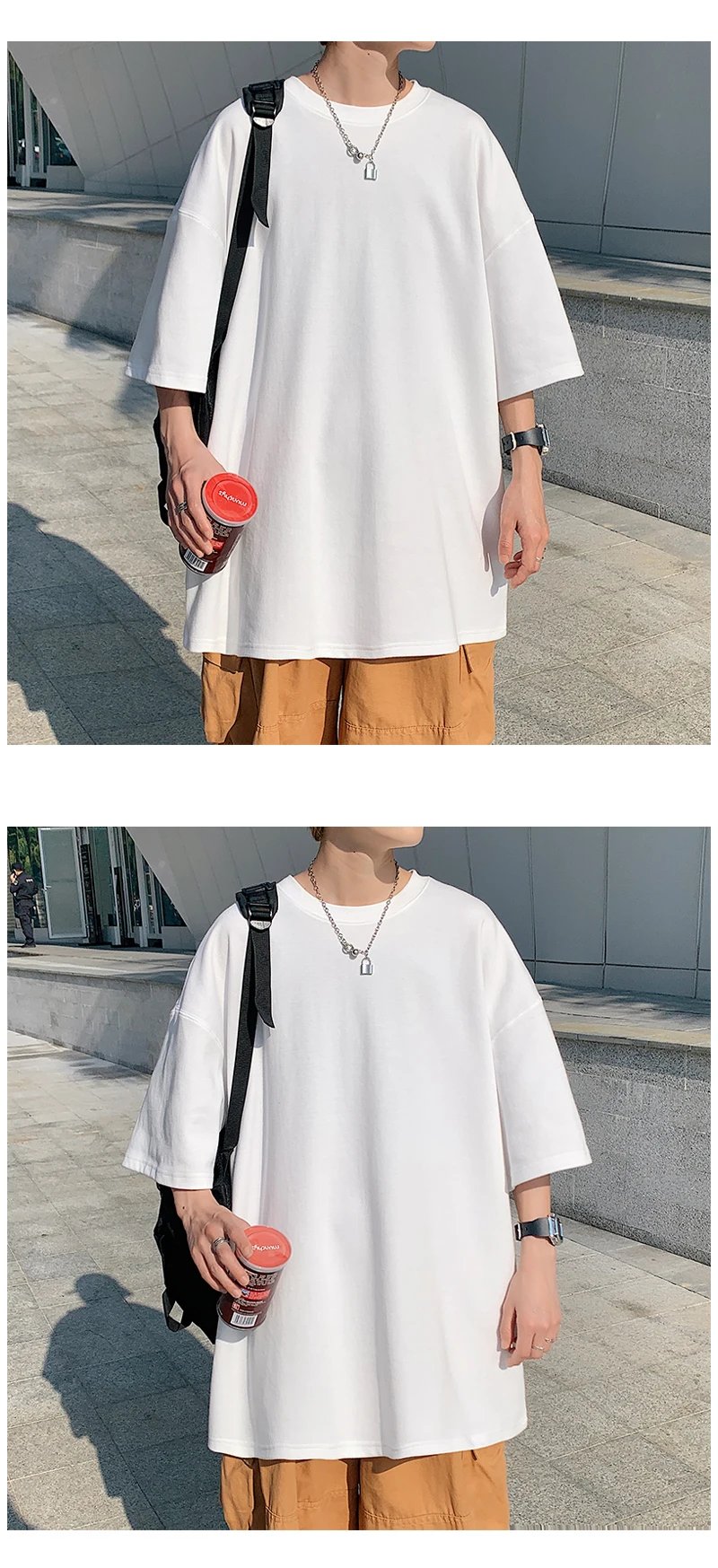Oversized Summer Short Sleeve Men's T Shirt New Fashion Solid Loose O-Neck T Shirts Mens Cotton Hip Hop Streetwear Top Tees 5XL Oversized Summer Short Sleeve Men's T Shirt New Fashion Solid Loose O-Neck T Shirts Mens Cotton Hip Hop Streetwear Top Tees 5XL