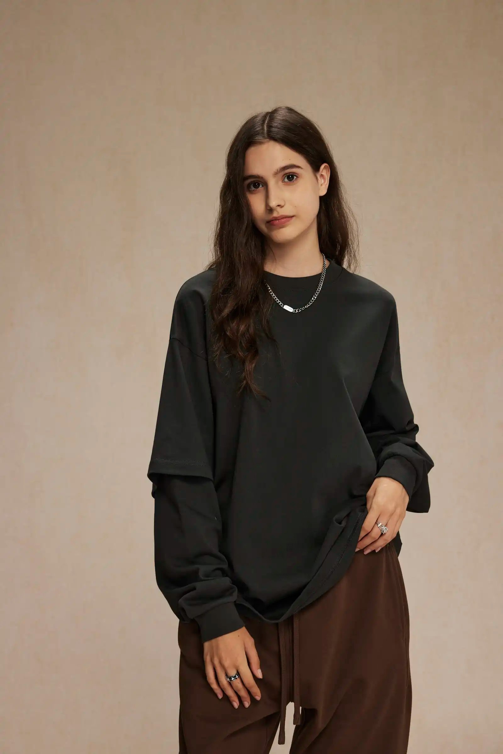 Fake two long-sleeved T-shirts Fake two long-sleeved T-shirts