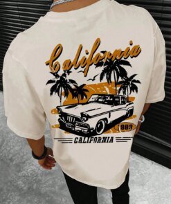 California Extreme Sports Racing Competitions T-Shirt Men Fashion Cotton Clothes Summer T-Shirts Hip Hop Oversized Casual Tops