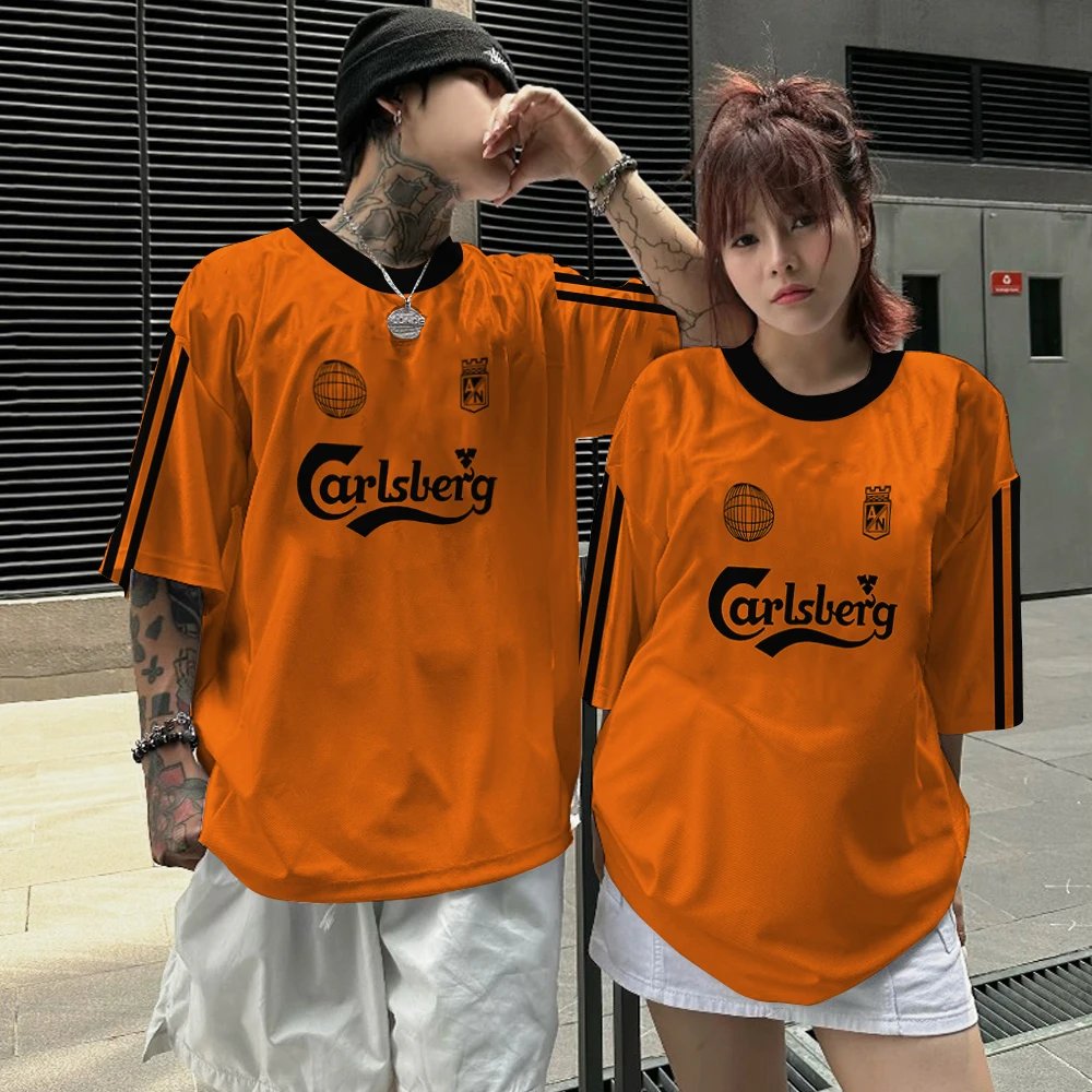 Fashion Men's T-Shirt 3d Letters Pattern Summer Short-Sleeved Tops New T-Shirt Loose Plus Size Clothing Men's Quick-Drying Tees