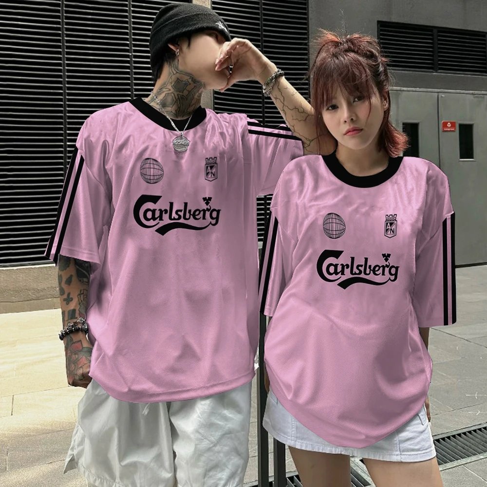 Fashion Men's T-Shirt 3d Letters Pattern Summer Short-Sleeved Tops New T-Shirt Loose Plus Size Clothing Men's Quick-Drying Tees