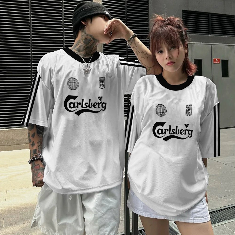 Fashion Men's T-Shirt 3d Letters Pattern Summer Short-Sleeved Tops New T-Shirt Loose Plus Size Clothing Men's Quick-Drying Tees