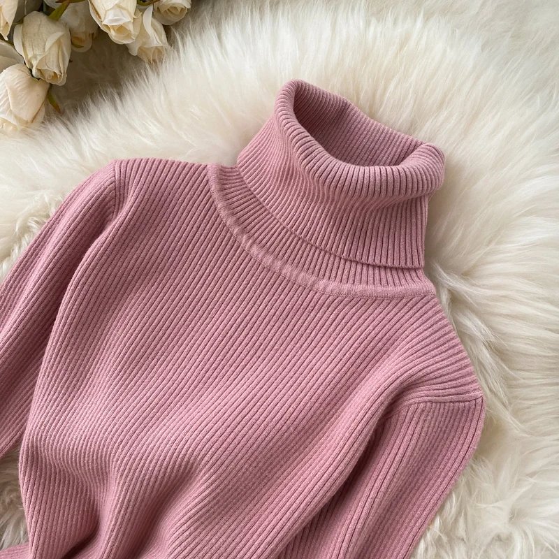 Dresses for Women 2022 Sexy Turtleneck Knitted Bodycon Dress Women Autumn Winter Long Sleeve Sweater Dress Dresses for Women 2022 Sexy Turtleneck Knitted Bodycon Dress Women Autumn Winter Long Sleeve Sweater Dress