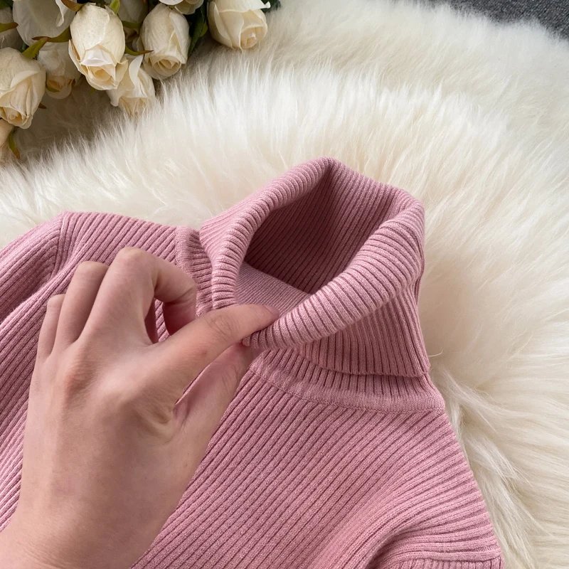 Dresses for Women 2022 Sexy Turtleneck Knitted Bodycon Dress Women Autumn Winter Long Sleeve Sweater Dress Dresses for Women 2022 Sexy Turtleneck Knitted Bodycon Dress Women Autumn Winter Long Sleeve Sweater Dress