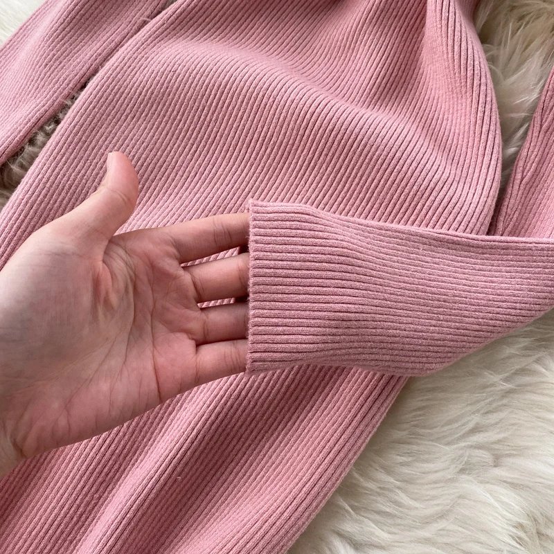 Dresses for Women 2022 Sexy Turtleneck Knitted Bodycon Dress Women Autumn Winter Long Sleeve Sweater Dress Dresses for Women 2022 Sexy Turtleneck Knitted Bodycon Dress Women Autumn Winter Long Sleeve Sweater Dress