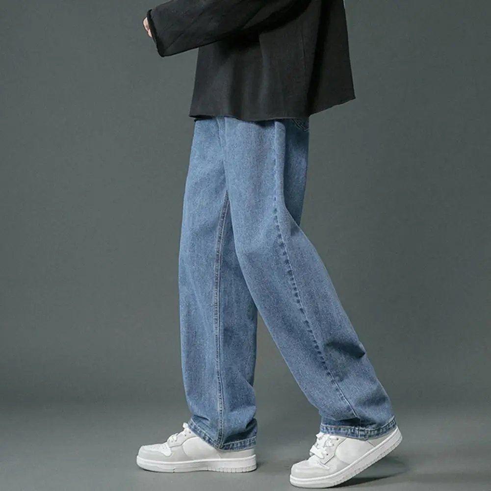 2024 Korean Fashion Men's Straight Wide Leg Jeans Classic Man Loose Baggy Denim Pants High Waist Casual Loose Denim Cargo Pants 2024 Korean Fashion Men's Straight Wide Leg Jeans Classic Man Loose Baggy Denim Pants High Waist Casual Loose Denim Cargo Pants