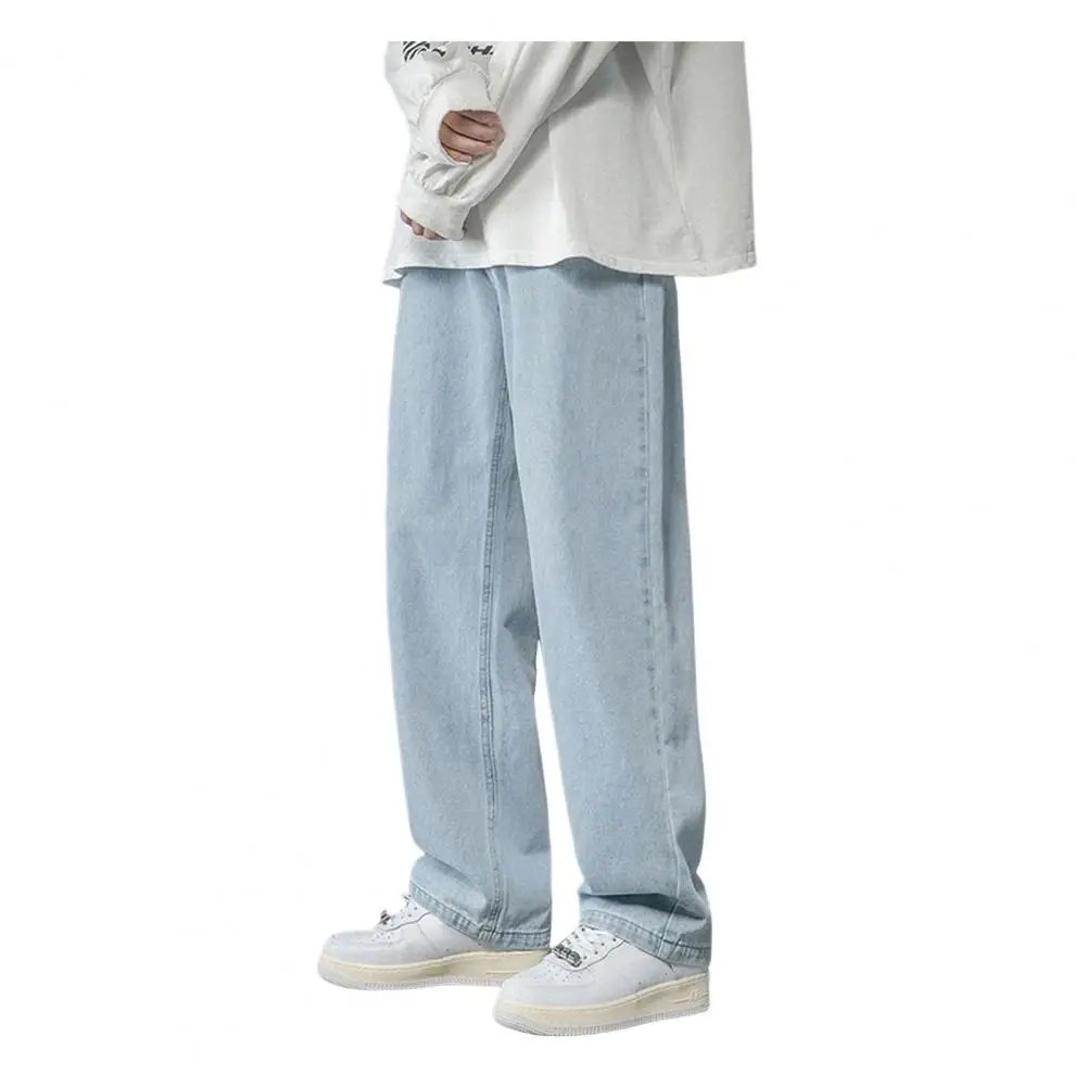 2024 Korean Fashion Men's Straight Wide Leg Jeans Classic Man Loose Baggy Denim Pants High Waist Casual Loose Denim Cargo Pants 2024 Korean Fashion Men's Straight Wide Leg Jeans Classic Man Loose Baggy Denim Pants High Waist Casual Loose Denim Cargo Pants