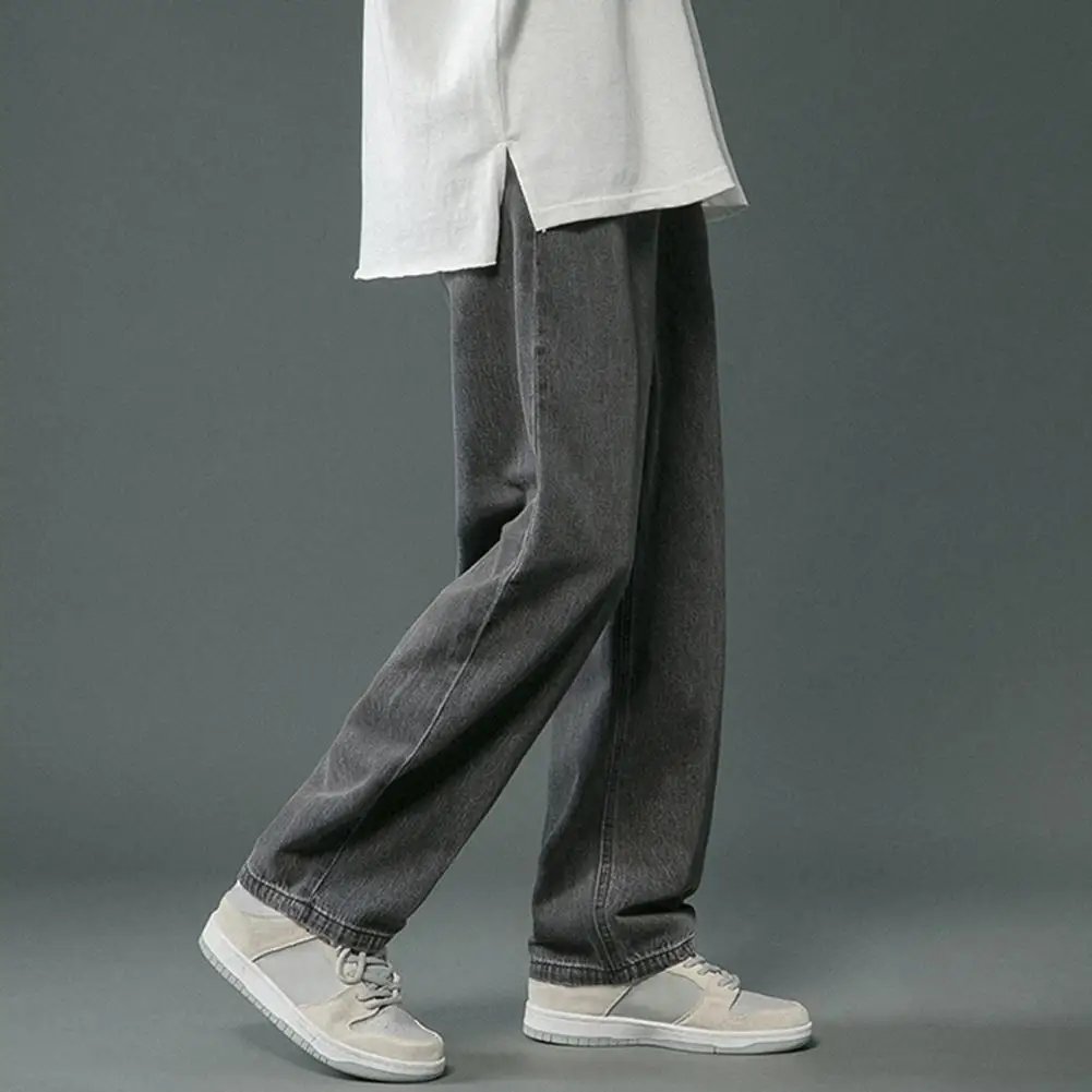 2024 Korean Fashion Men's Straight Wide Leg Jeans Classic Man Loose Baggy Denim Pants High Waist Casual Loose Denim Cargo Pants 2024 Korean Fashion Men's Straight Wide Leg Jeans Classic Man Loose Baggy Denim Pants High Waist Casual Loose Denim Cargo Pants