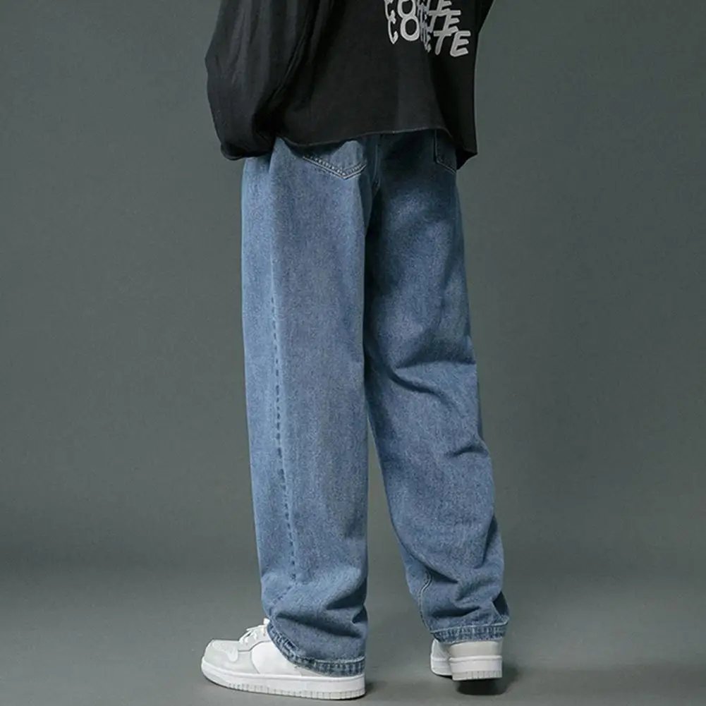 2024 Korean Fashion Men's Straight Wide Leg Jeans Classic Man Loose Baggy Denim Pants High Waist Casual Loose Denim Cargo Pants 2024 Korean Fashion Men's Straight Wide Leg Jeans Classic Man Loose Baggy Denim Pants High Waist Casual Loose Denim Cargo Pants