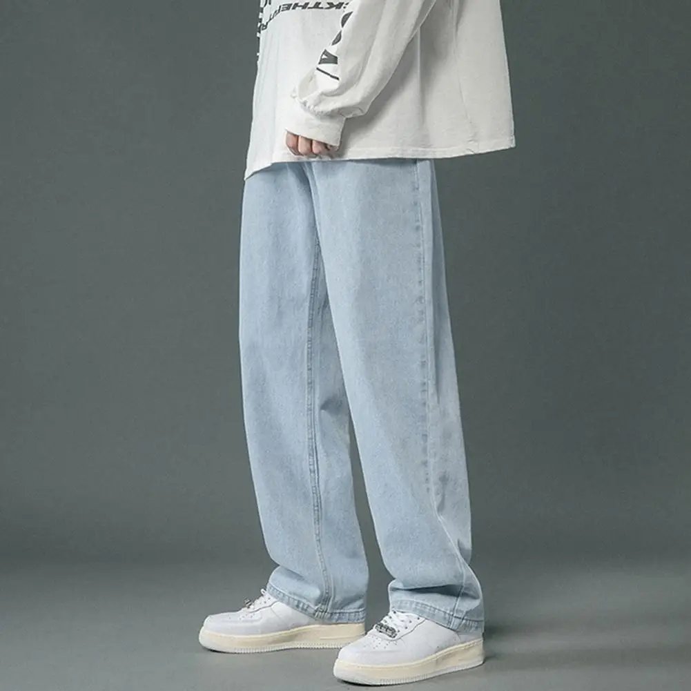 2024 Korean Fashion Men's Straight Wide Leg Jeans Classic Man Loose Baggy Denim Pants High Waist Casual Loose Denim Cargo Pants 2024 Korean Fashion Men's Straight Wide Leg Jeans Classic Man Loose Baggy Denim Pants High Waist Casual Loose Denim Cargo Pants