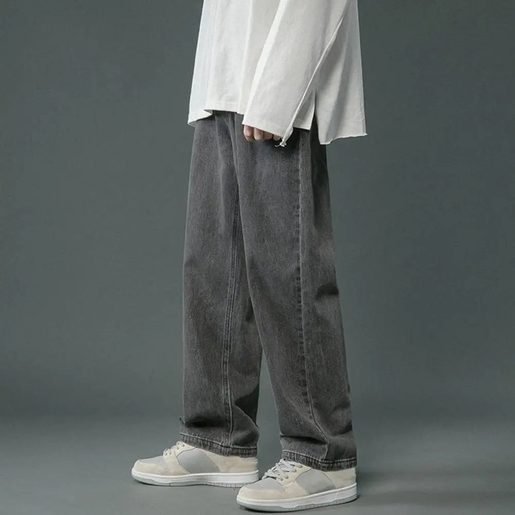 2024 Korean Fashion Men's Straight Wide Leg Jeans Classic Man Loose Baggy Denim Pants High Waist Casual Loose Denim Cargo Pants 2024 Korean Fashion Men's Straight Wide Leg Jeans Classic Man Loose Baggy Denim Pants High Waist Casual Loose Denim Cargo Pants