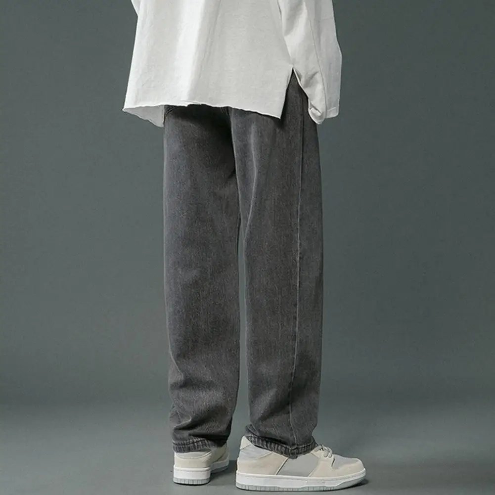 2024 Korean Fashion Men's Straight Wide Leg Jeans Classic Man Loose Baggy Denim Pants High Waist Casual Loose Denim Cargo Pants 2024 Korean Fashion Men's Straight Wide Leg Jeans Classic Man Loose Baggy Denim Pants High Waist Casual Loose Denim Cargo Pants