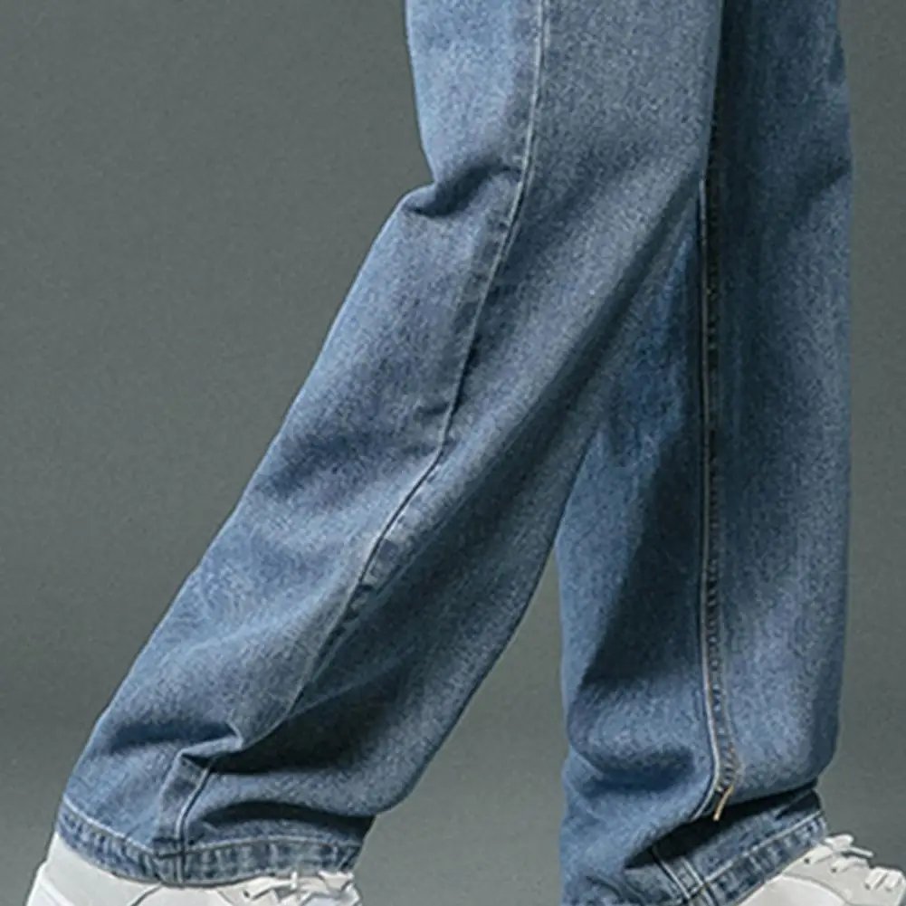 2024 Korean Fashion Men's Straight Wide Leg Jeans Classic Man Loose Baggy Denim Pants High Waist Casual Loose Denim Cargo Pants 2024 Korean Fashion Men's Straight Wide Leg Jeans Classic Man Loose Baggy Denim Pants High Waist Casual Loose Denim Cargo Pants