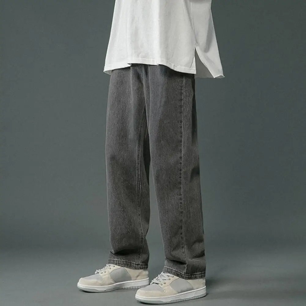 2024 Korean Fashion Men's Straight Wide Leg Jeans Classic Man Loose Baggy Denim Pants High Waist Casual Loose Denim Cargo Pants 2024 Korean Fashion Men's Straight Wide Leg Jeans Classic Man Loose Baggy Denim Pants High Waist Casual Loose Denim Cargo Pants
