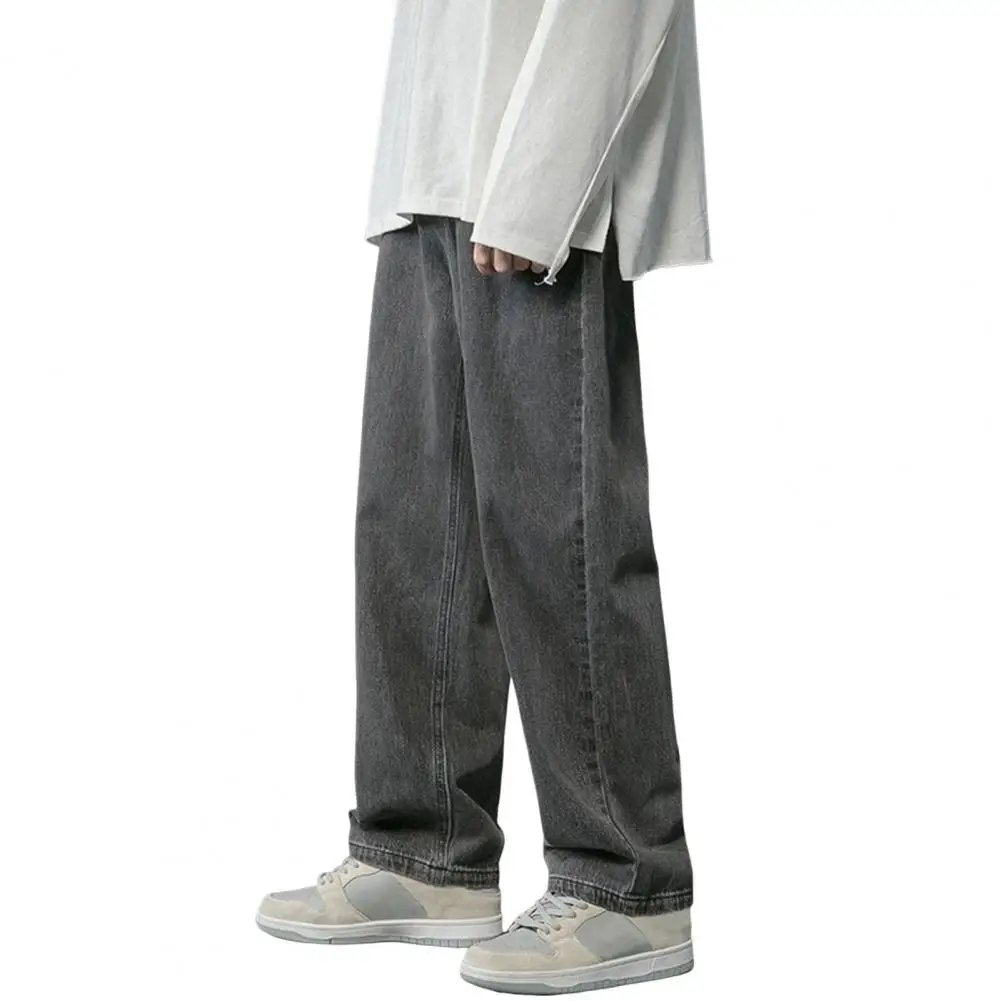 2024 Korean Fashion Men's Straight Wide Leg Jeans Classic Man Loose Baggy Denim Pants High Waist Casual Loose Denim Cargo Pants 2024 Korean Fashion Men's Straight Wide Leg Jeans Classic Man Loose Baggy Denim Pants High Waist Casual Loose Denim Cargo Pants
