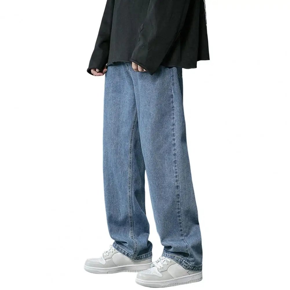 2024 Korean Fashion Men's Straight Wide Leg Jeans Classic Man Loose Baggy Denim Pants High Waist Casual Loose Denim Cargo Pants 2024 Korean Fashion Men's Straight Wide Leg Jeans Classic Man Loose Baggy Denim Pants High Waist Casual Loose Denim Cargo Pants