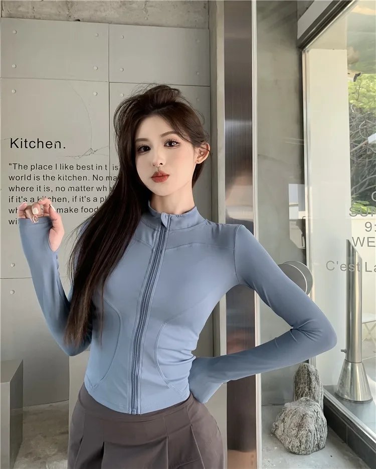 Women's Activewear Jacket Long Sleeve Slim Fit Sunscreen Sweatshirt Thumb Hole Slimming Running Fitness Top Yoga Coat for Women Women's Activewear Jacket Long Sleeve Slim Fit Sunscreen Sweatshirt Thumb Hole Slimming Running Fitness Top Yoga Coat for Women