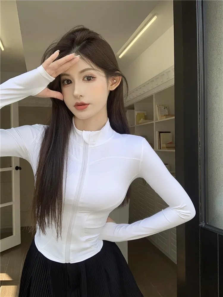 Women's Activewear Jacket Long Sleeve Slim Fit Sunscreen Sweatshirt Thumb Hole Slimming Running Fitness Top Yoga Coat for Women Women's Activewear Jacket Long Sleeve Slim Fit Sunscreen Sweatshirt Thumb Hole Slimming Running Fitness Top Yoga Coat for Women