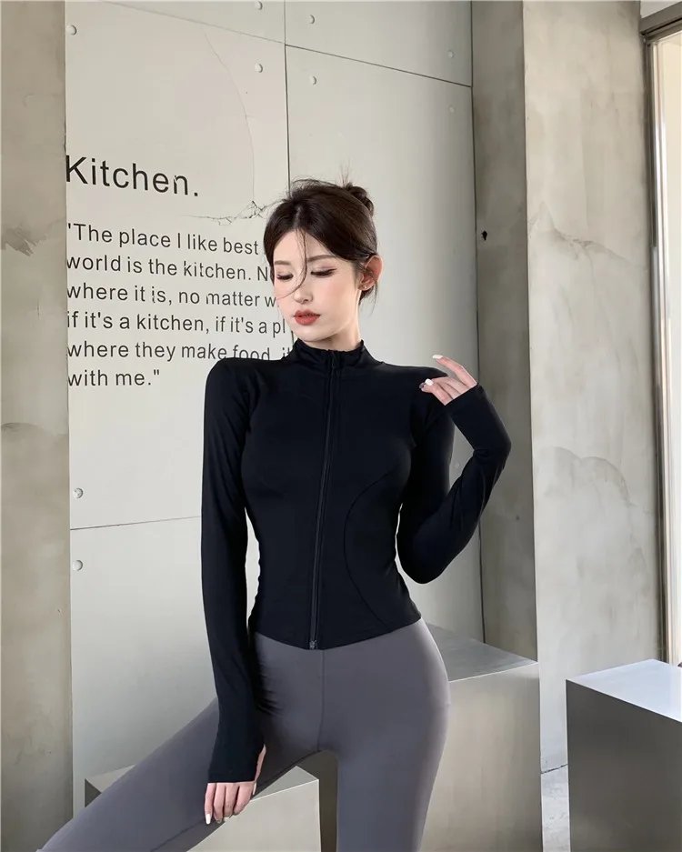 Women's Activewear Jacket Long Sleeve Slim Fit Sunscreen Sweatshirt Thumb Hole Slimming Running Fitness Top Yoga Coat for Women Women's Activewear Jacket Long Sleeve Slim Fit Sunscreen Sweatshirt Thumb Hole Slimming Running Fitness Top Yoga Coat for Women