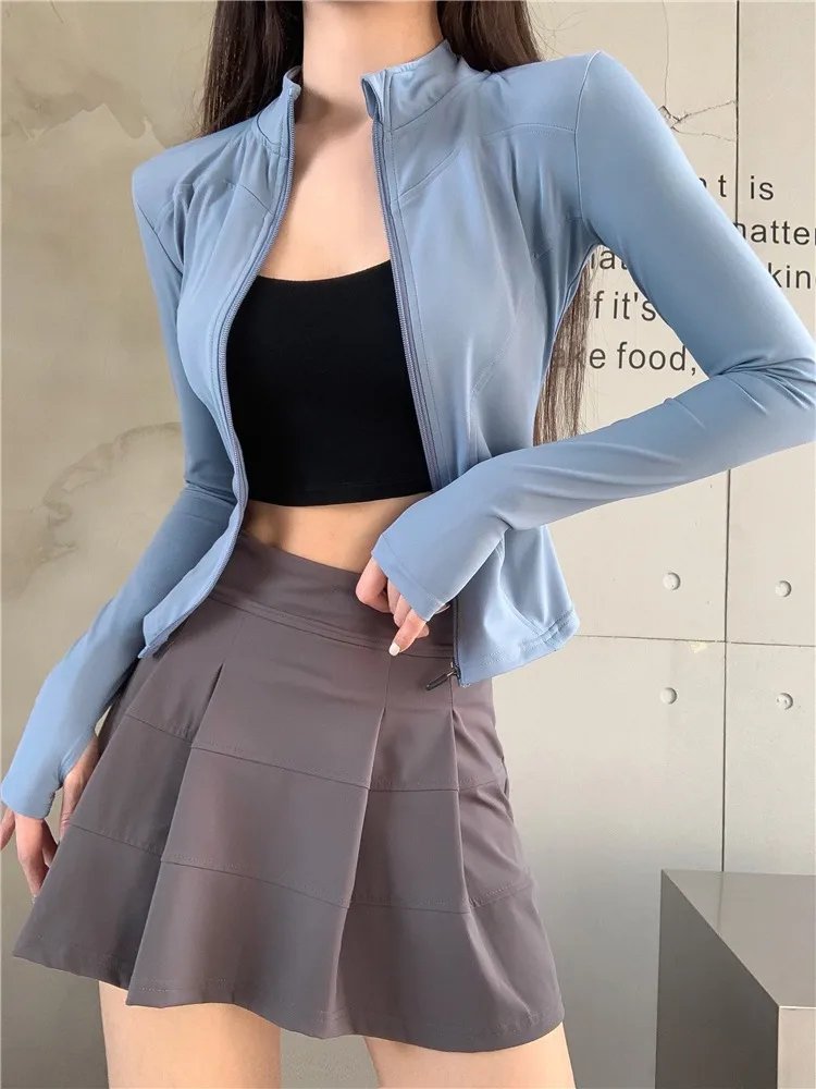 Women's Activewear Jacket Long Sleeve Slim Fit Sunscreen Sweatshirt Thumb Hole Slimming Running Fitness Top Yoga Coat for Women Women's Activewear Jacket Long Sleeve Slim Fit Sunscreen Sweatshirt Thumb Hole Slimming Running Fitness Top Yoga Coat for Women