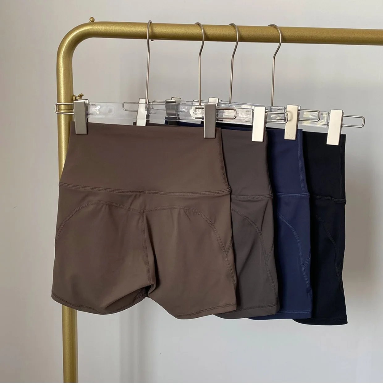 GymHUB High-Waisted Yoga Shorts Jumping Exercise Three-Quarter Pants Tummy-Tucking Fitness Pants Summer Free Underwear