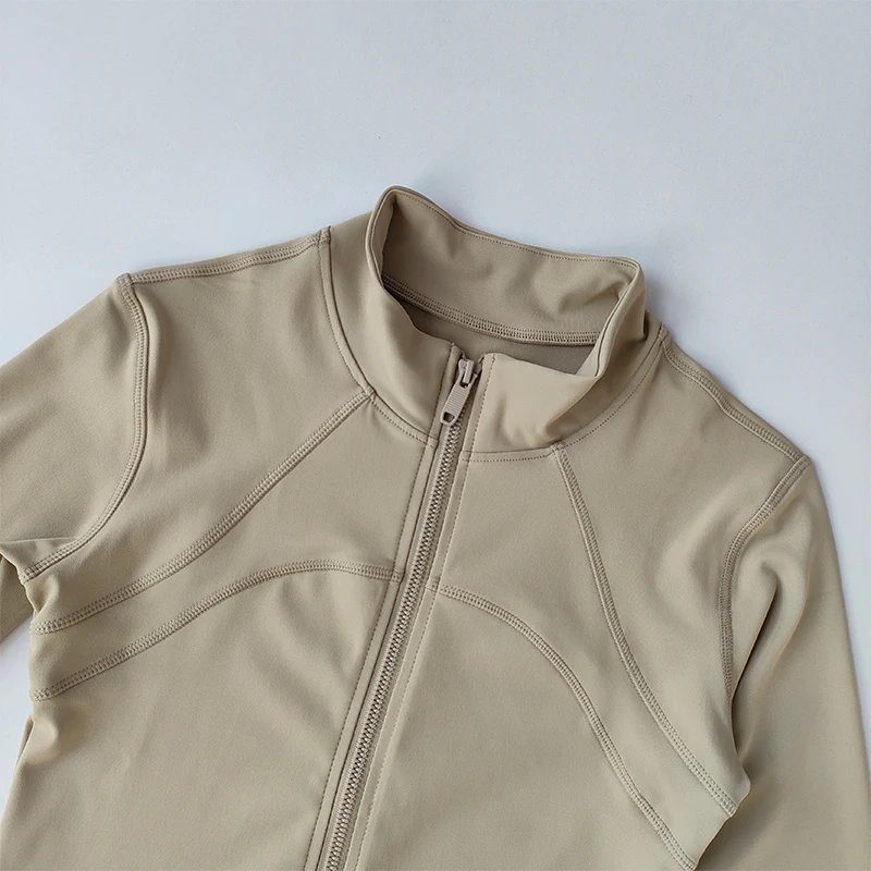 Yoga Suit Women's High-end Standing Collar Long Sleeved Sports Jacket Running Training Fitness Top Windproof Running Suit Yoga Suit Women's High-end Standing Collar Long Sleeved Sports Jacket Running Training Fitness Top Windproof Running Suit