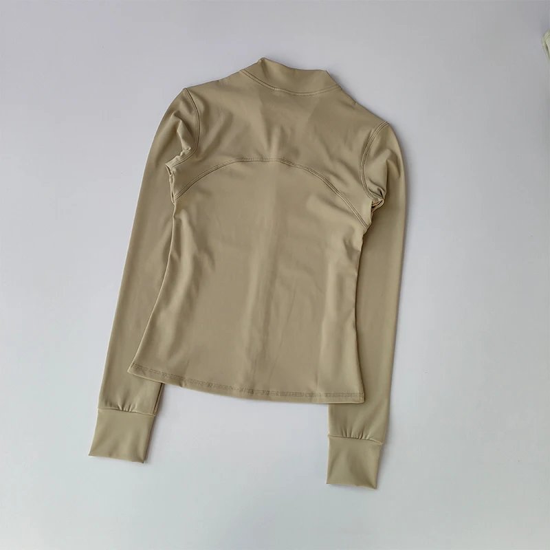 Yoga Suit Women's High-end Standing Collar Long Sleeved Sports Jacket Running Training Fitness Top Windproof Running Suit Yoga Suit Women's High-end Standing Collar Long Sleeved Sports Jacket Running Training Fitness Top Windproof Running Suit