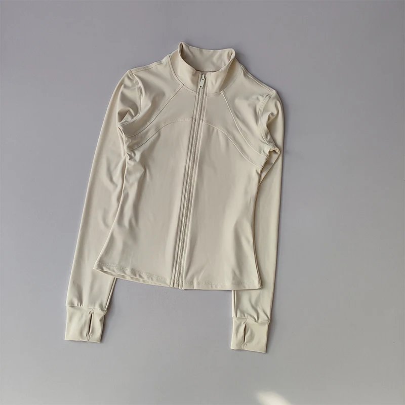 Yoga Suit Women's High-end Standing Collar Long Sleeved Sports Jacket Running Training Fitness Top Windproof Running Suit Yoga Suit Women's High-end Standing Collar Long Sleeved Sports Jacket Running Training Fitness Top Windproof Running Suit