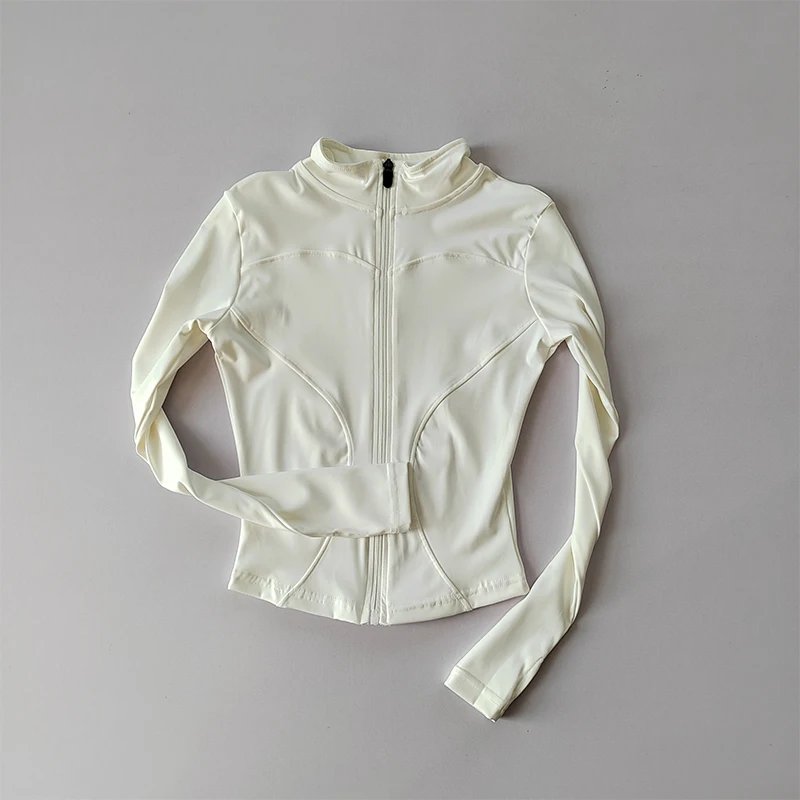 Outdoor Sports Long Sleeved Women Slim Yoga Clothes Quick Dry Zipper Cardigan Stand Up Collar Jacket Running Fitness Jacket Top Outdoor Sports Long Sleeved Women Slim Yoga Clothes Quick Dry Zipper Cardigan Stand Up Collar Jacket Running Fitness Jacket Top