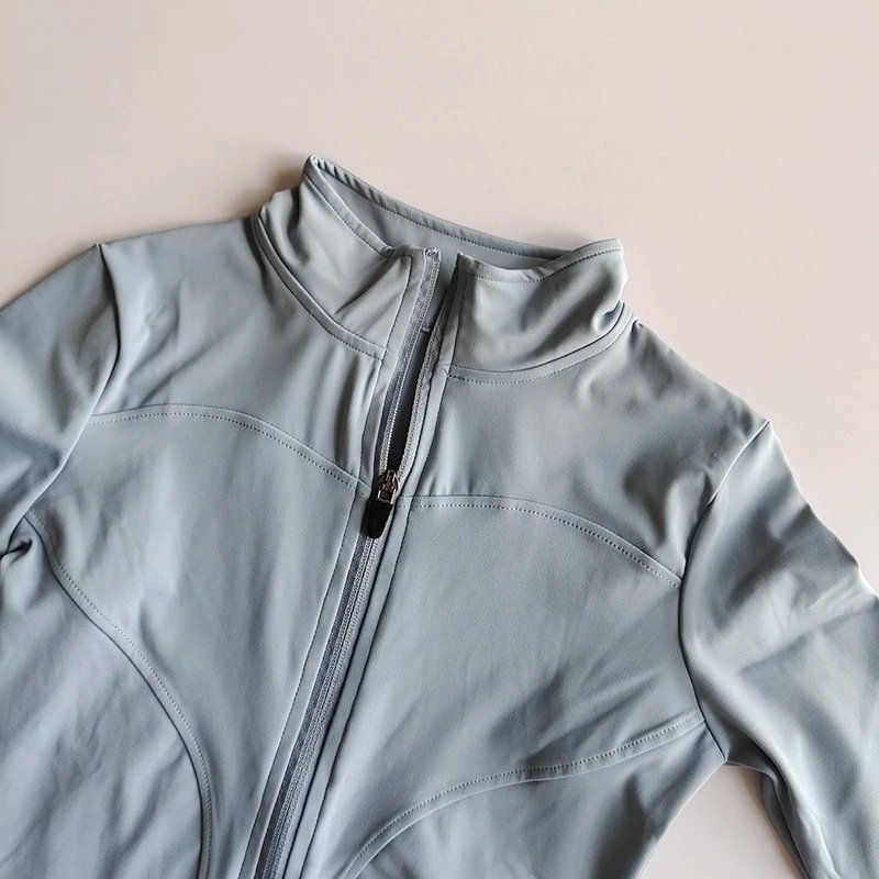 Outdoor Sports Long Sleeved Women Slim Yoga Clothes Quick Dry Zipper Cardigan Stand Up Collar Jacket Running Fitness Jacket Top Outdoor Sports Long Sleeved Women Slim Yoga Clothes Quick Dry Zipper Cardigan Stand Up Collar Jacket Running Fitness Jacket Top