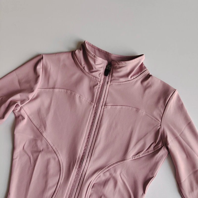 Outdoor Sports Long Sleeved Women Slim Yoga Clothes Quick Dry Zipper Cardigan Stand Up Collar Jacket Running Fitness Jacket Top Outdoor Sports Long Sleeved Women Slim Yoga Clothes Quick Dry Zipper Cardigan Stand Up Collar Jacket Running Fitness Jacket Top
