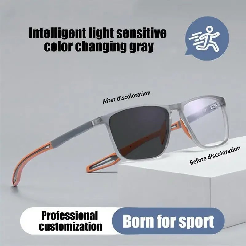 Photochromic TR90 Anti-blue Light Multifocal Reading Glasses New Progressive Near Far Eyewear Men Women Sports Eyeglasses