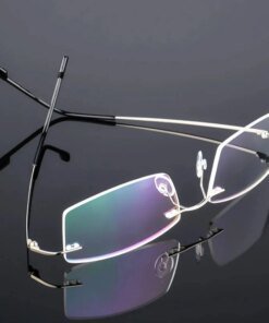 Alternative view of Anti Blue Flexible Ultralight Rimless Memory Titanium Reading Glasses for Men Presbyopic Eyeglasses Strength +1.0~+3.5