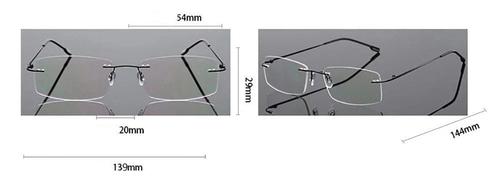 Anti Blue Flexible Ultralight Rimless Memory Titanium Reading Glasses for Men Presbyopic Eyeglasses Strength +1.0~+3.5 Anti Blue Flexible Ultralight Rimless Memory Titanium Reading Glasses for Men Presbyopic Eyeglasses Strength +1.0~+3.5