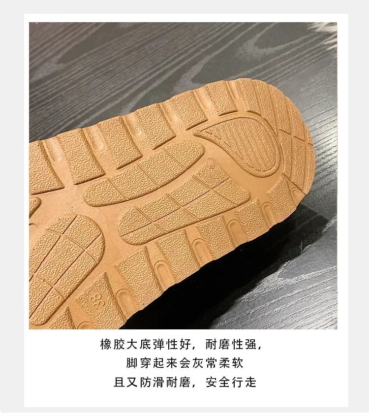 Snow Boots for Women 2023 Winter New Cashmere Warm Thick Soles Without Heel-covered Hair Half Slipper Cotton Shoes for Women Snow Boots for Women 2023 Winter New Cashmere Warm Thick Soles Without Heel-covered Hair Half Slipper Cotton Shoes for Women