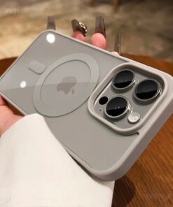 Luxury Magsafe Transparent Case For iPhone 16 15 14 13 12 11 Pro XS XR Max Mini Plus Magnetic Wireless Charge Cases Cover