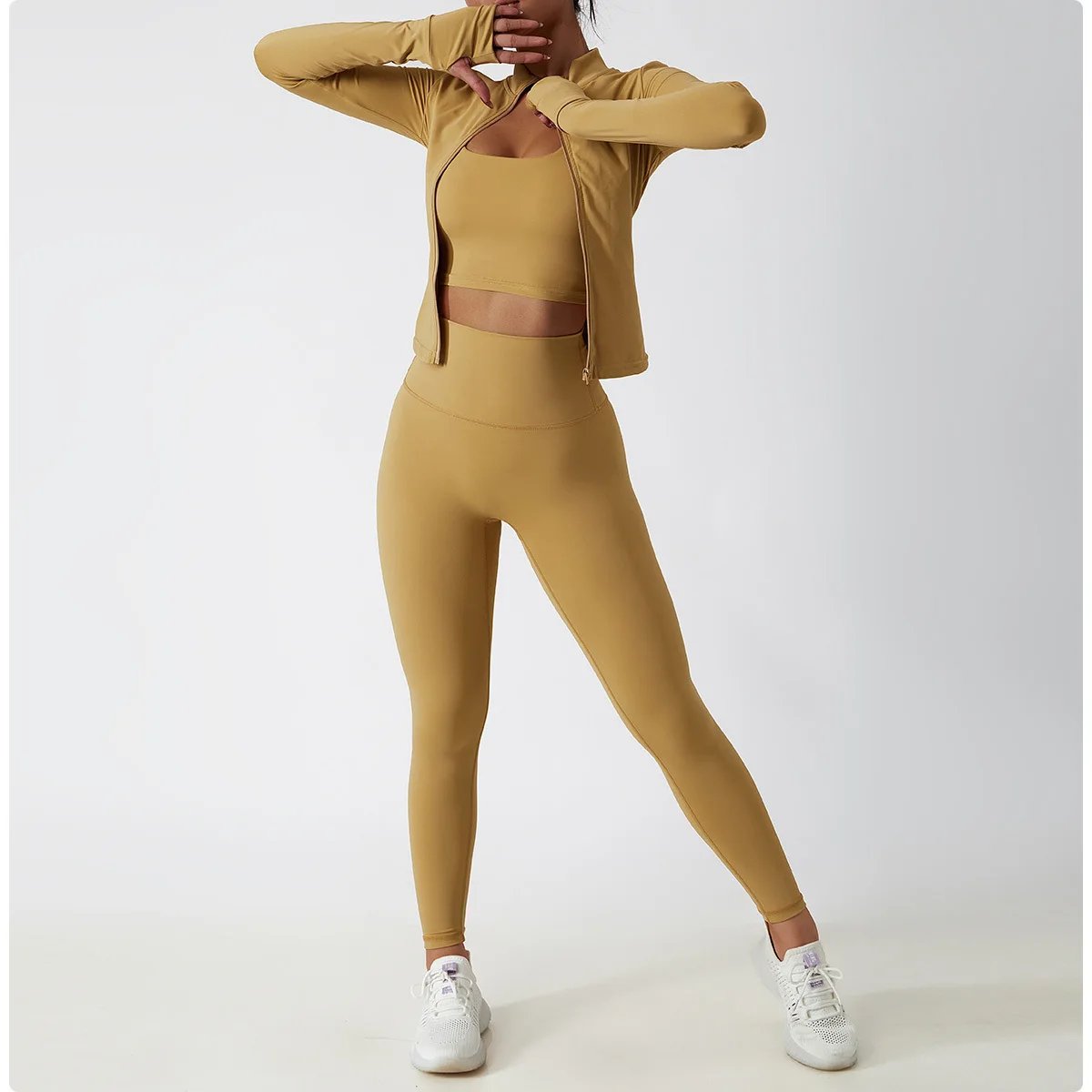 Women Zip Fitness Yoga Shirt Winter Warm Gym Top Woman Yoga Long Sleeve Sports Jacket Activewear Running Coats Workout Clothes