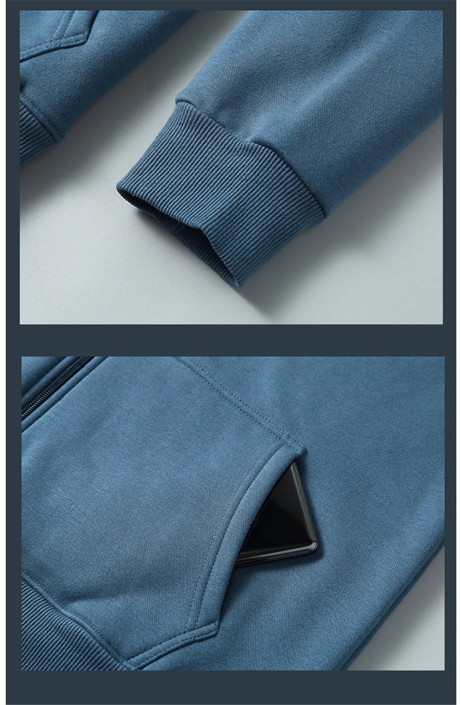 Big Size Hoodie Men Autumn Winter Fleece Hoodies Solid Color Jacket Zip Up Hoodies 12XL Blue Black Red Grey