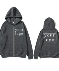 2024 New Fashion: Personalized Customization of Your Own Design Brand Logo/Images, Men's and Women's DIY Zipper Open Hoodies any